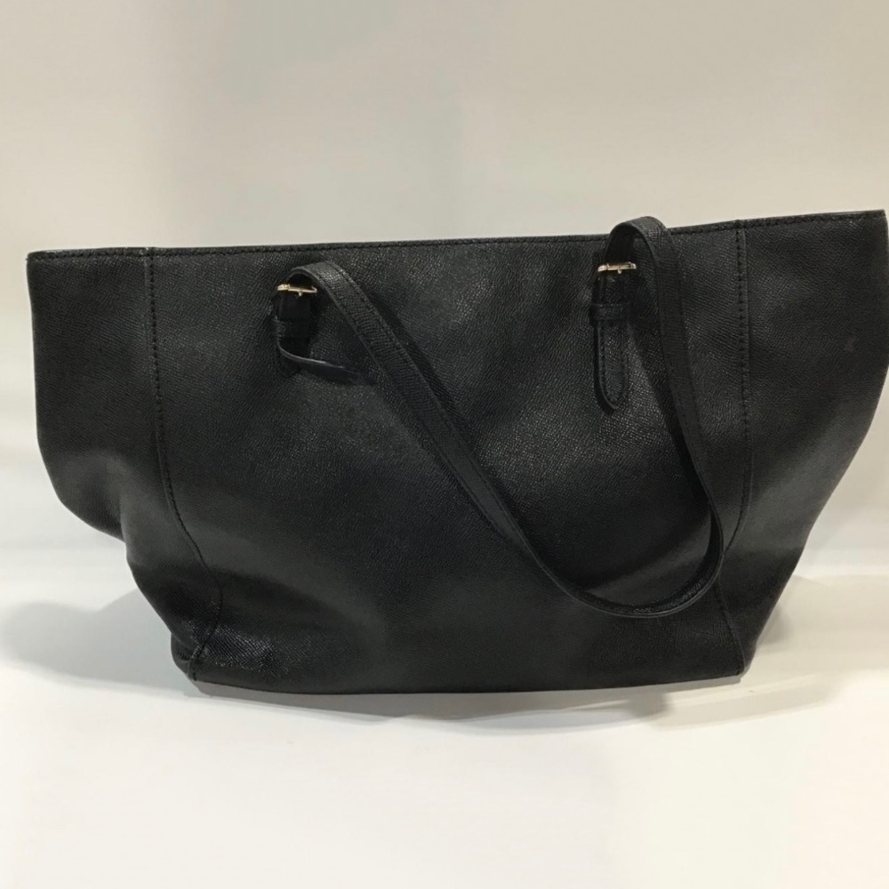 Coach 577Black Leather Tote,Gold Hardware Zip Closur… Gem